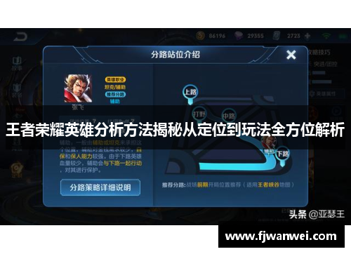王者榮耀英雄分析方法揭秘從定位到玩法全方位解析